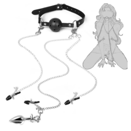Adult Mouth Gag Nipple Clamps Anal Plug