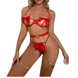 American Foreign Trade steel bracket bow bikini sexy hollow three points