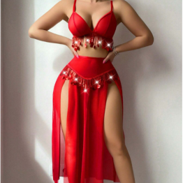 Lingerie Exotic Belly Dance Accessories Tassel Game Suit Sexy Suit