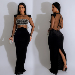 LONG SEQUENCE TRANSPARENT PARTYWEAR