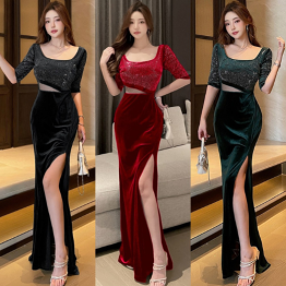 SHINY LONG PARTYWEAR