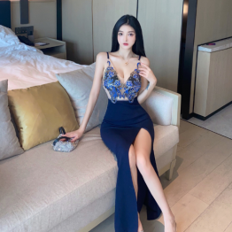 Shiny long Partywear