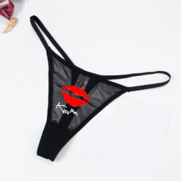 Varsbaby European and American sexy mesh thong ultra-thin transparent thong panty
